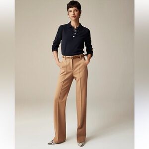 J. Crew Petite Natalia Tan Pants Four-Season Stretch 12P